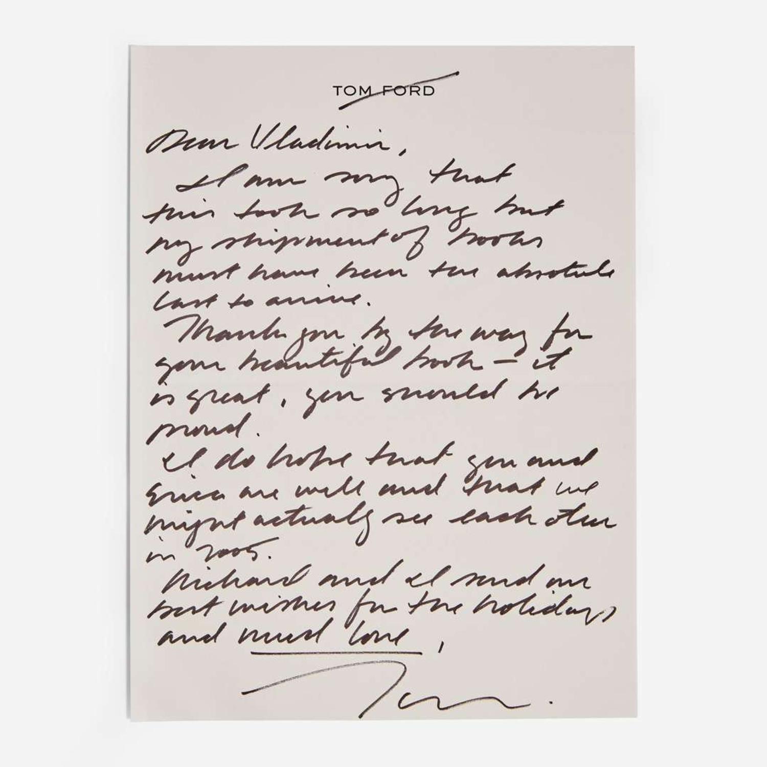 Tom Ford (American, b. 1961) Inscribed and Signed "Tom Ford" Monograph, USA, 2004