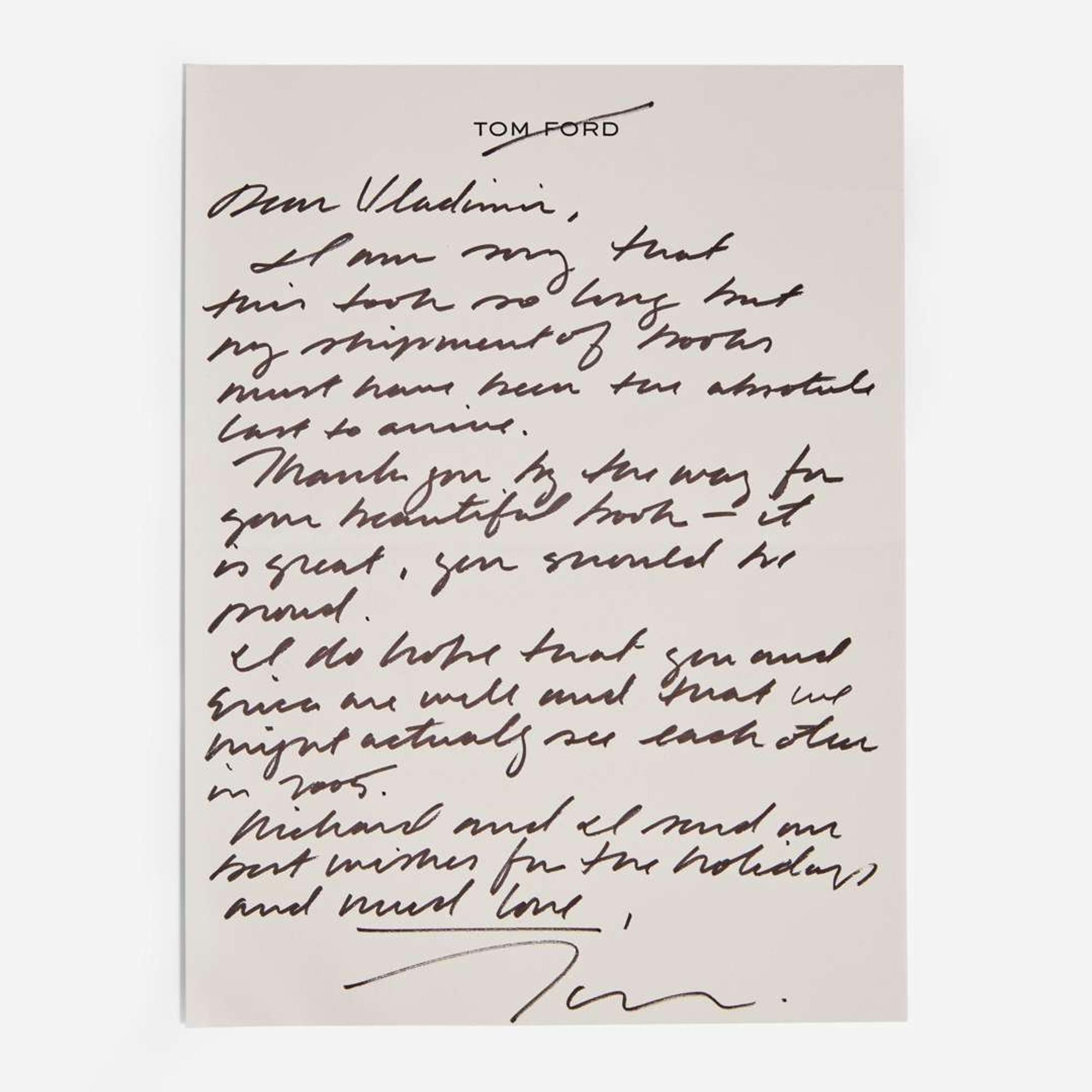 Tom Ford (American, b. 1961) Inscribed and Signed "Tom Ford" Monograph, USA, 2004