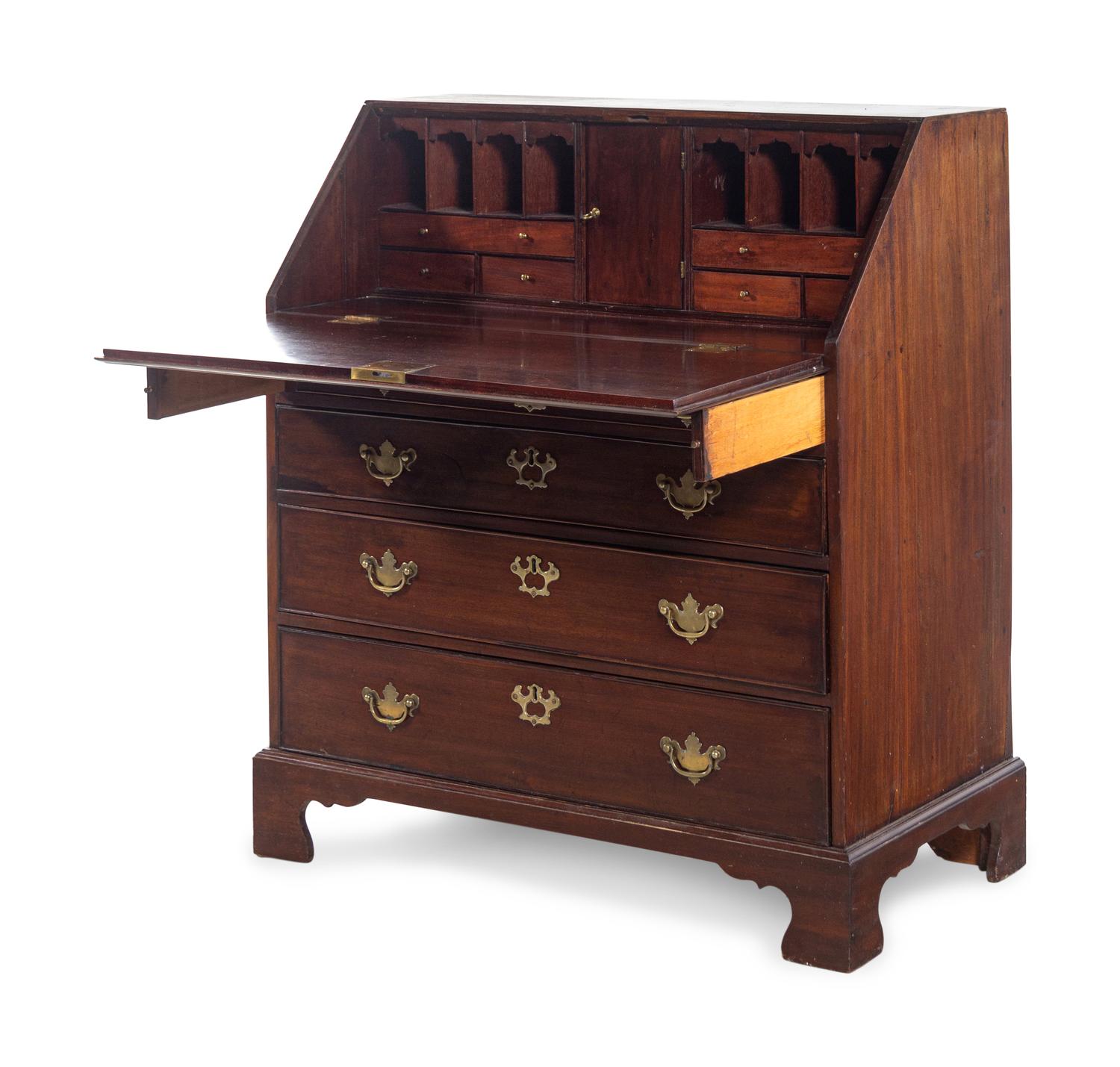 A George III Mahogany Slant-Front Desk