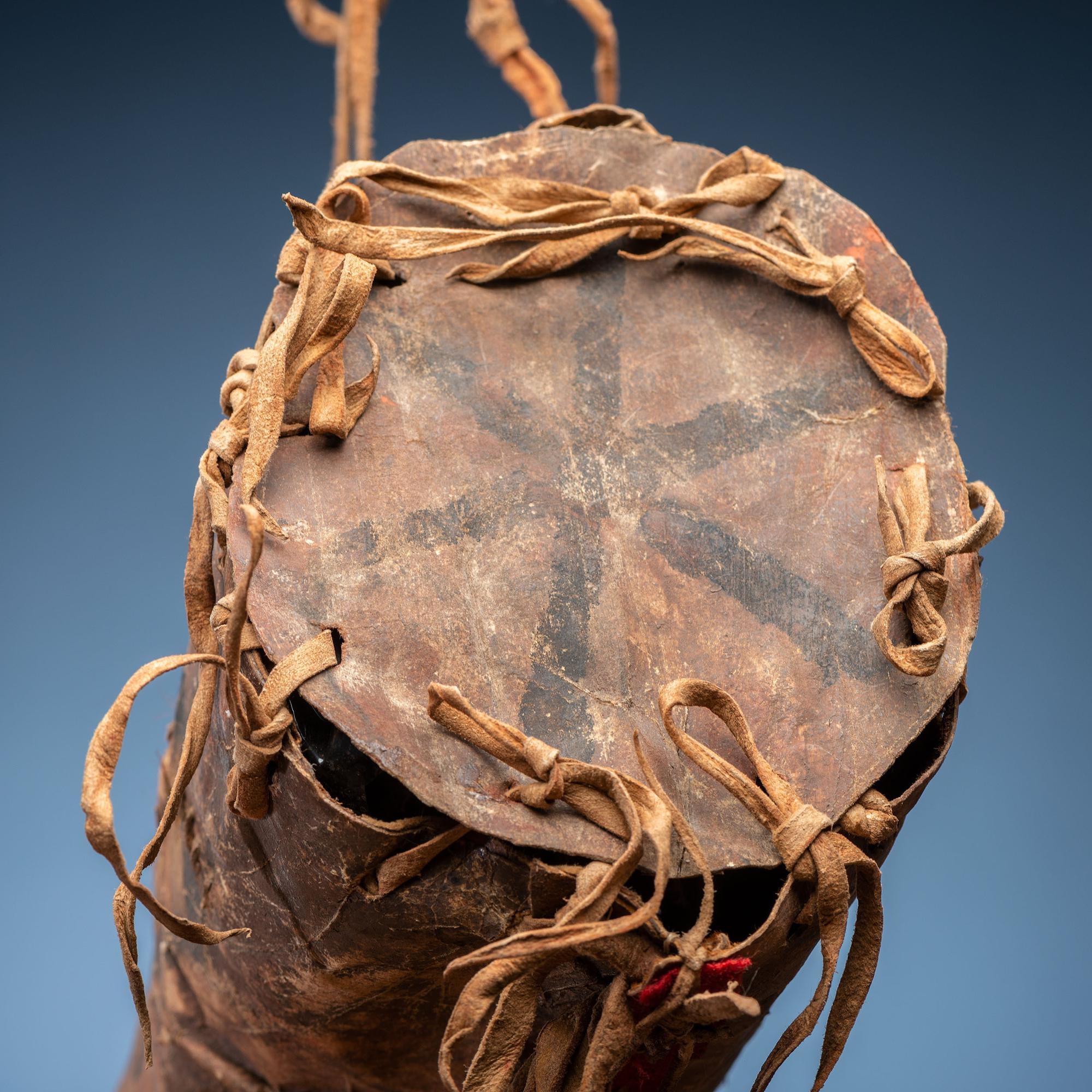 Blackfeet Painted Parfleche Cylinder