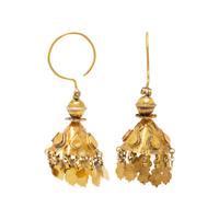 ANTIQUE, YELLOW GOLD ISLAMIC EARRINGS