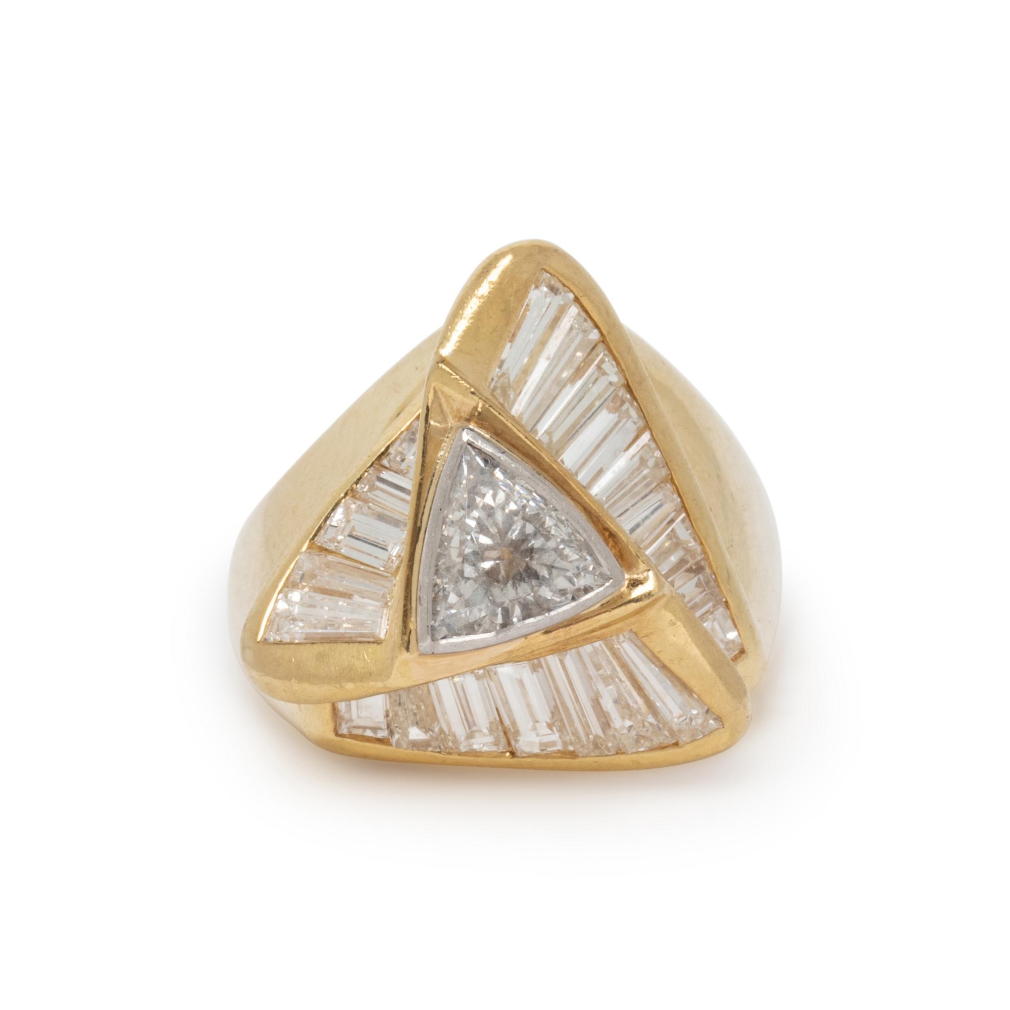 YELLOW GOLD AND DIAMOND RING