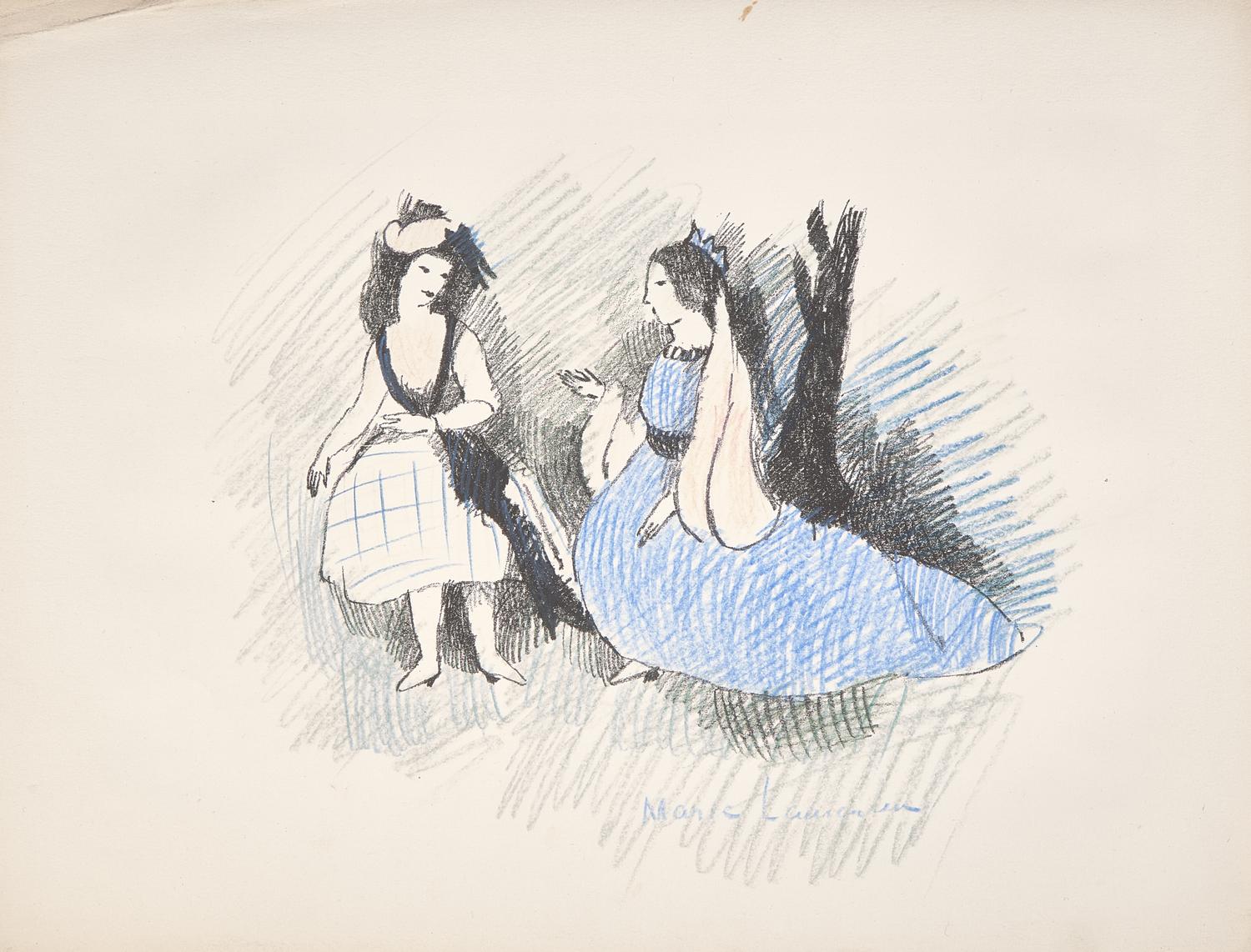 [Carroll, Lewis] [Black Sun Press, The] Laurencin, Marie. Illustrator's Hand-Finished Mock-Ups for "Alice in Wonderland"