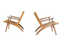 A Pair of CH-25 Lounge Chairs, Carl Hansen & Son, Denmark