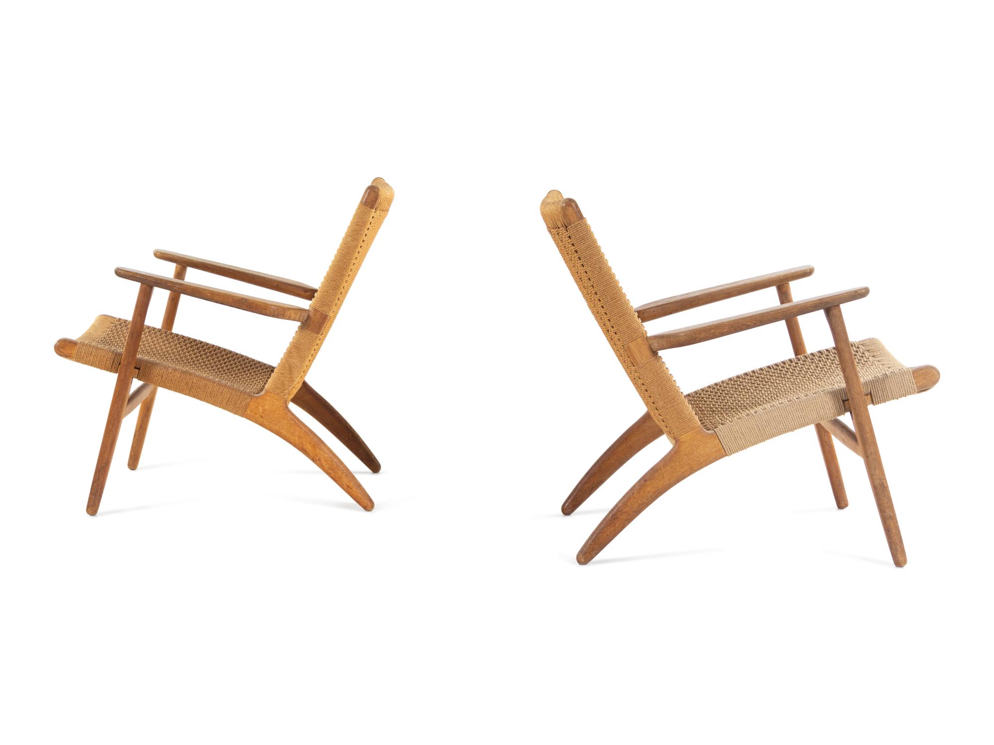 A Pair of CH-25 Lounge Chairs, Carl Hansen & Son, Denmark