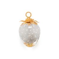 STEUBEN, GLASS STRAWBERRY PENDANT