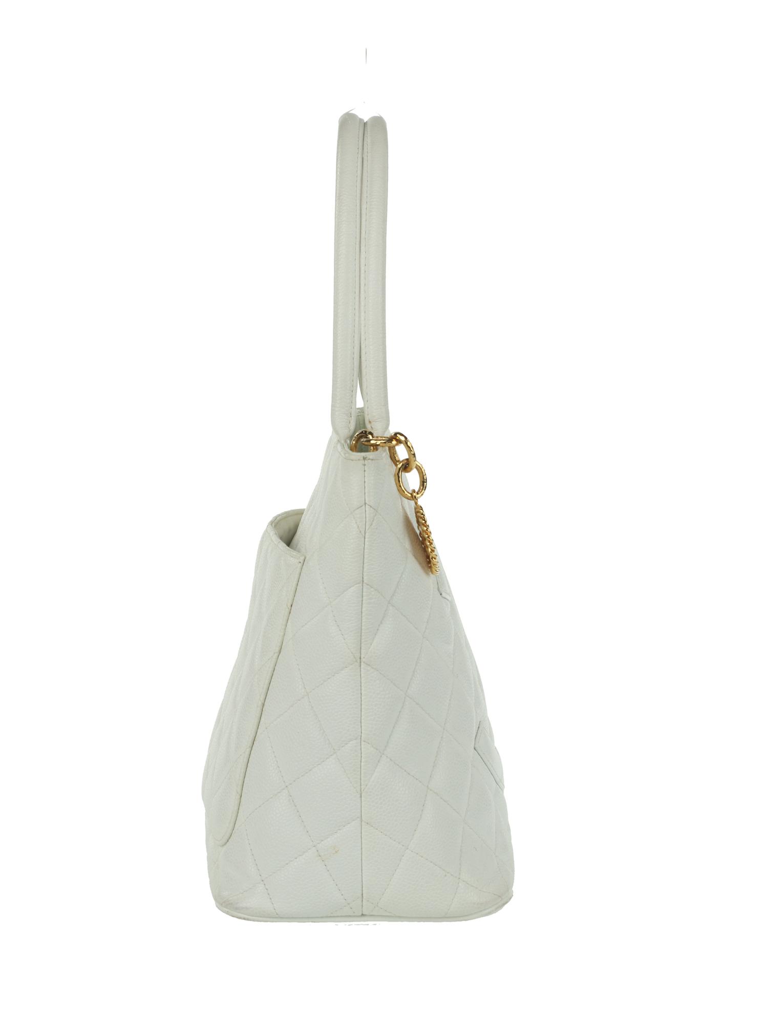 Chanel White Medallion Tote
