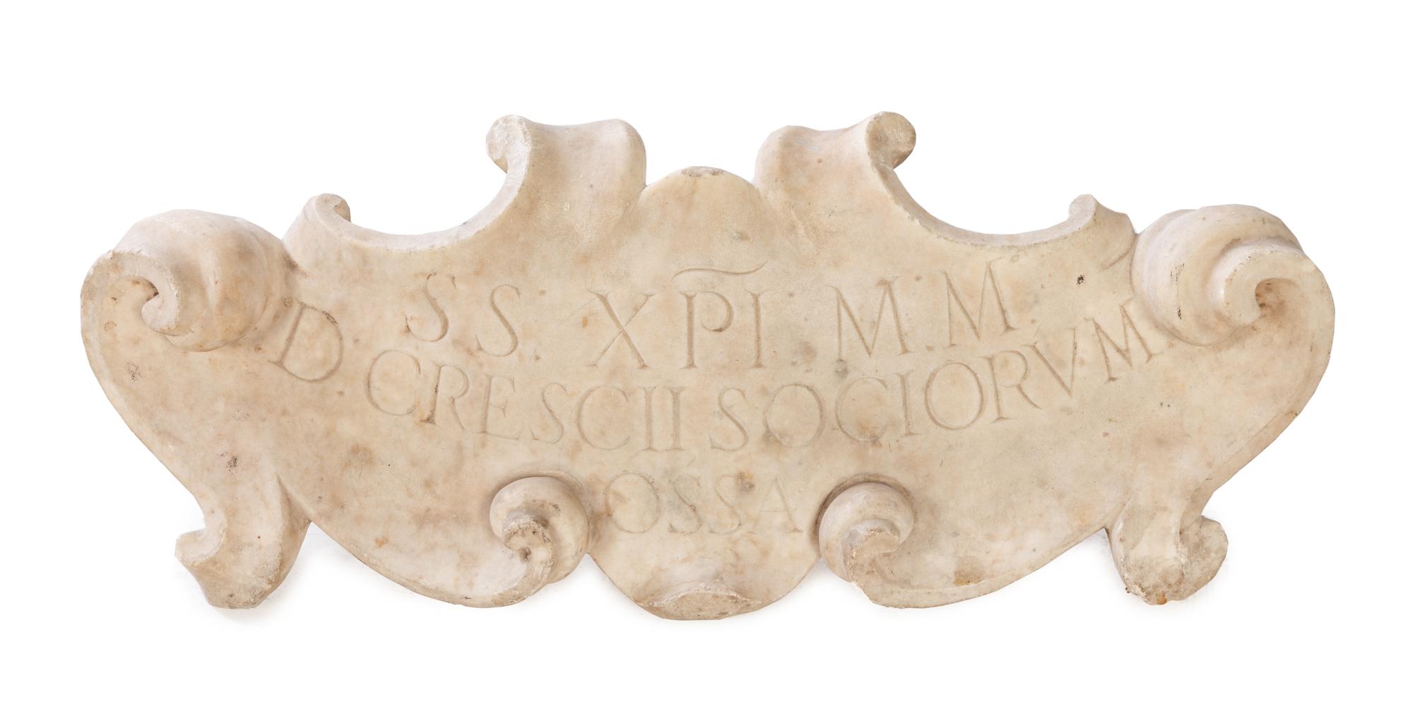 An Italian Carved Marble Plaque