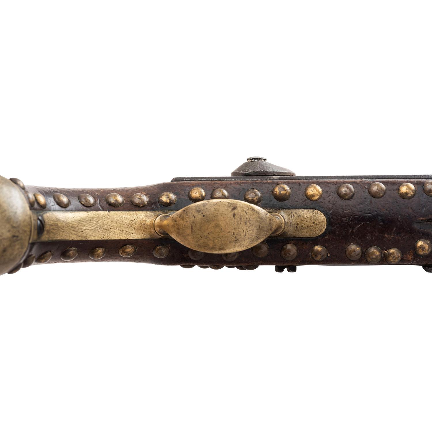 Shortened and Tack Decorated U.S. Model 1842 Percussion Pistol by Aston