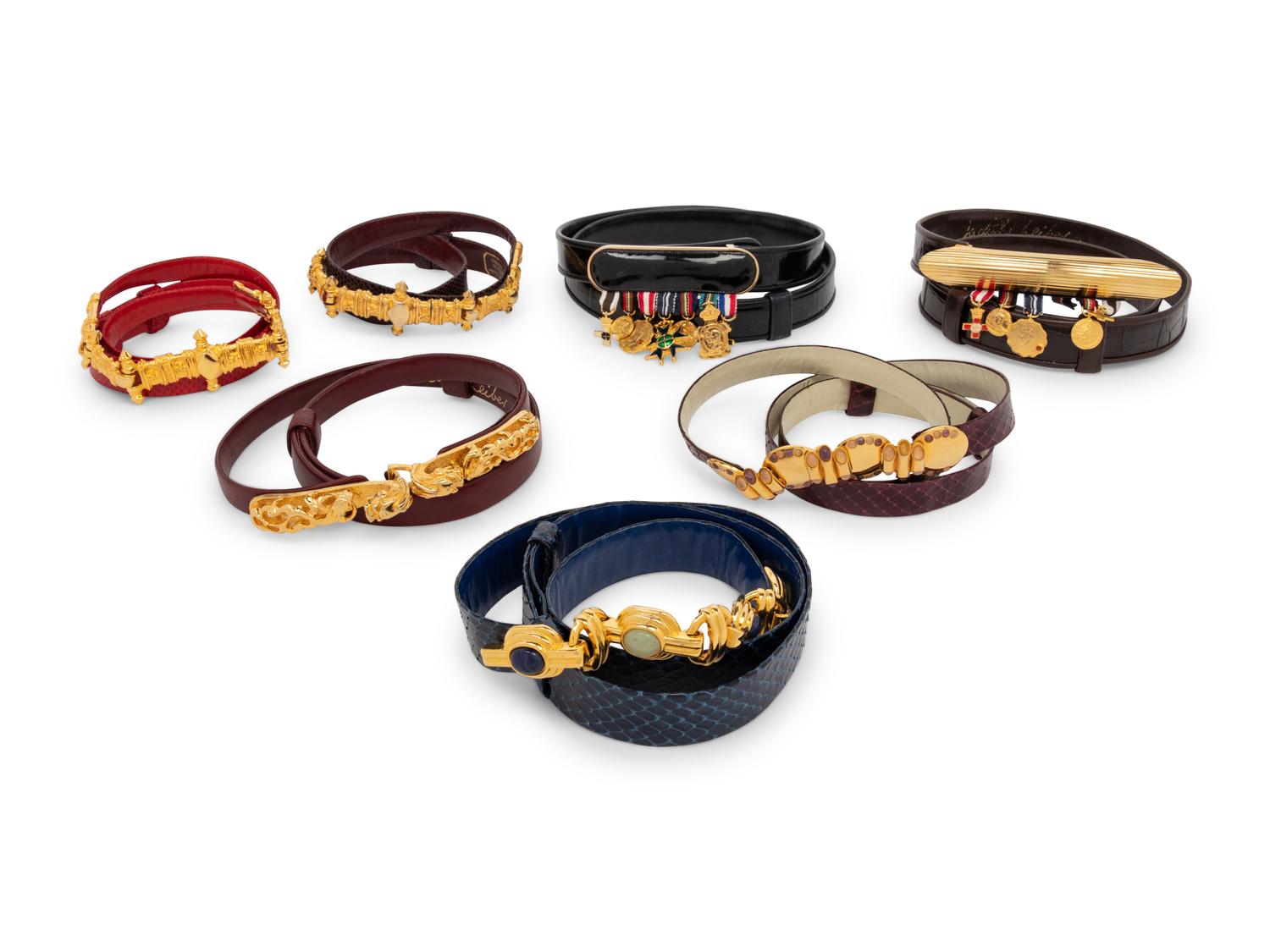 Seven Judith Leiber Belts