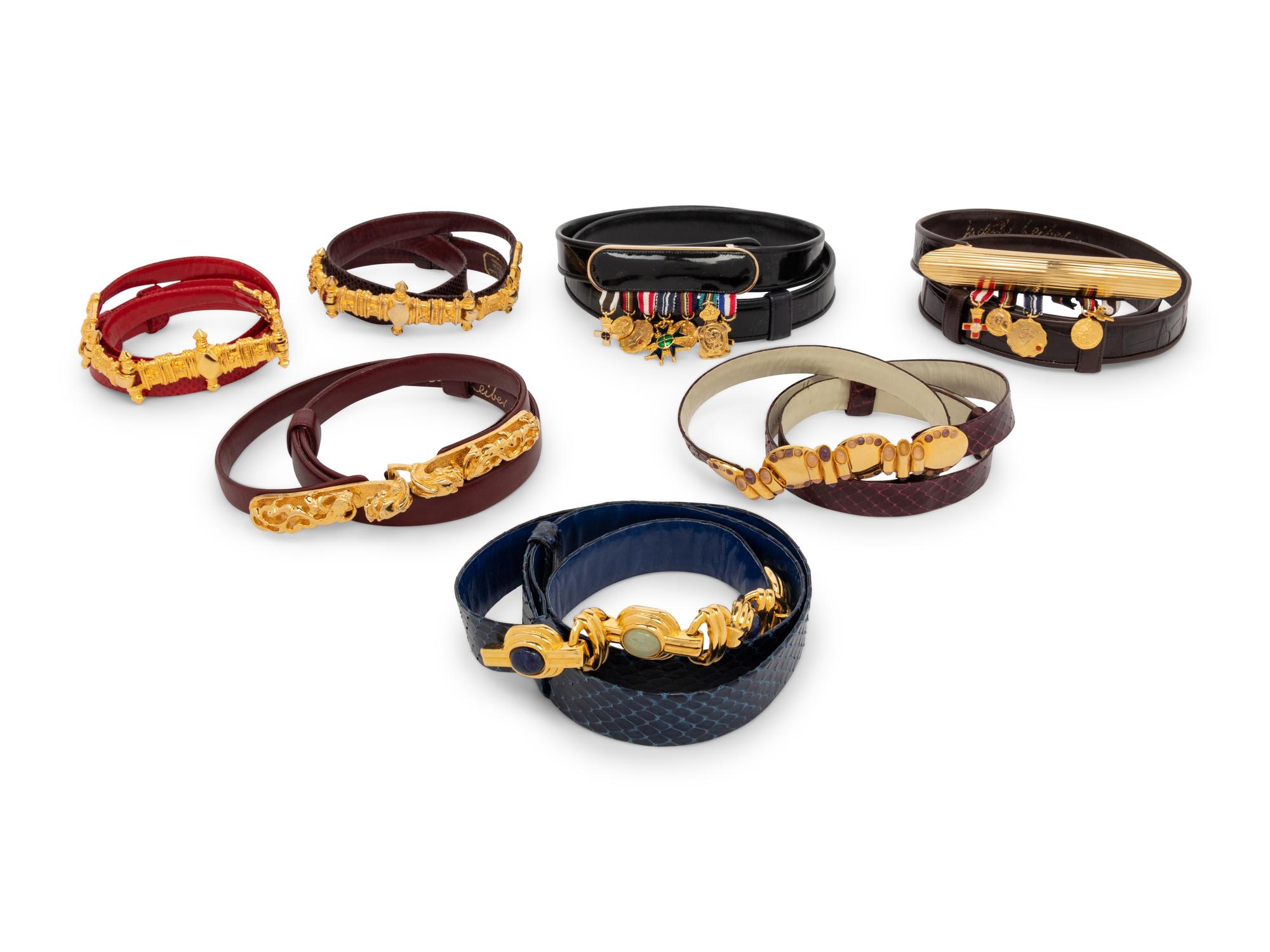 Seven Judith Leiber Belts