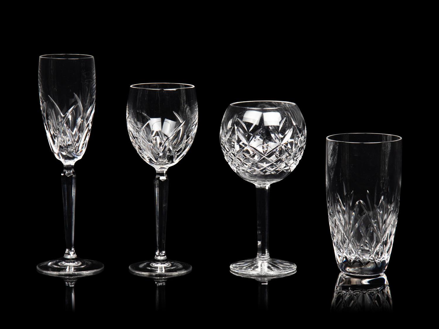 A Waterford Cut Glass Stemware Service