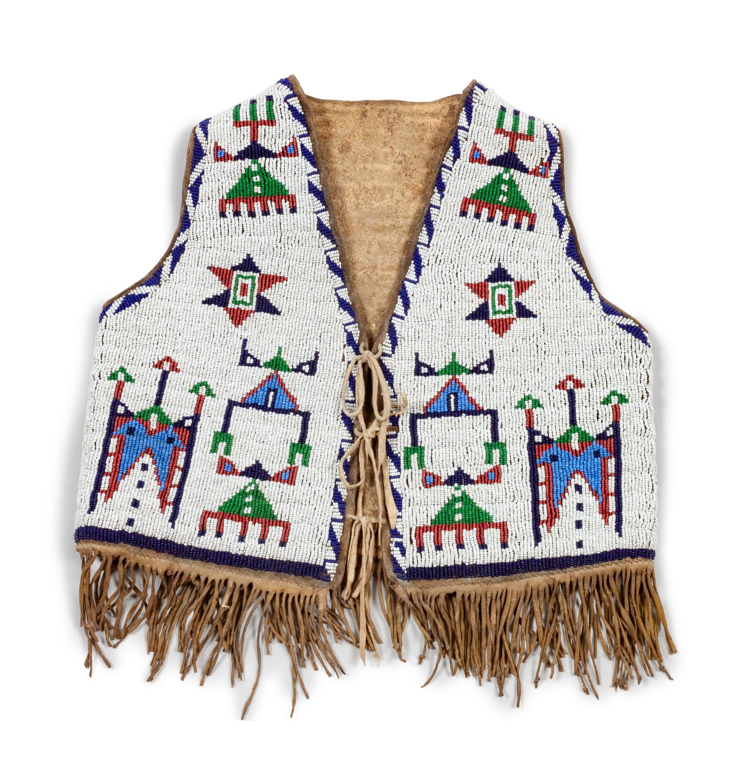 A Sioux Child's Beaded Hide Vest
