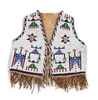 A Sioux Child's Beaded Hide Vest