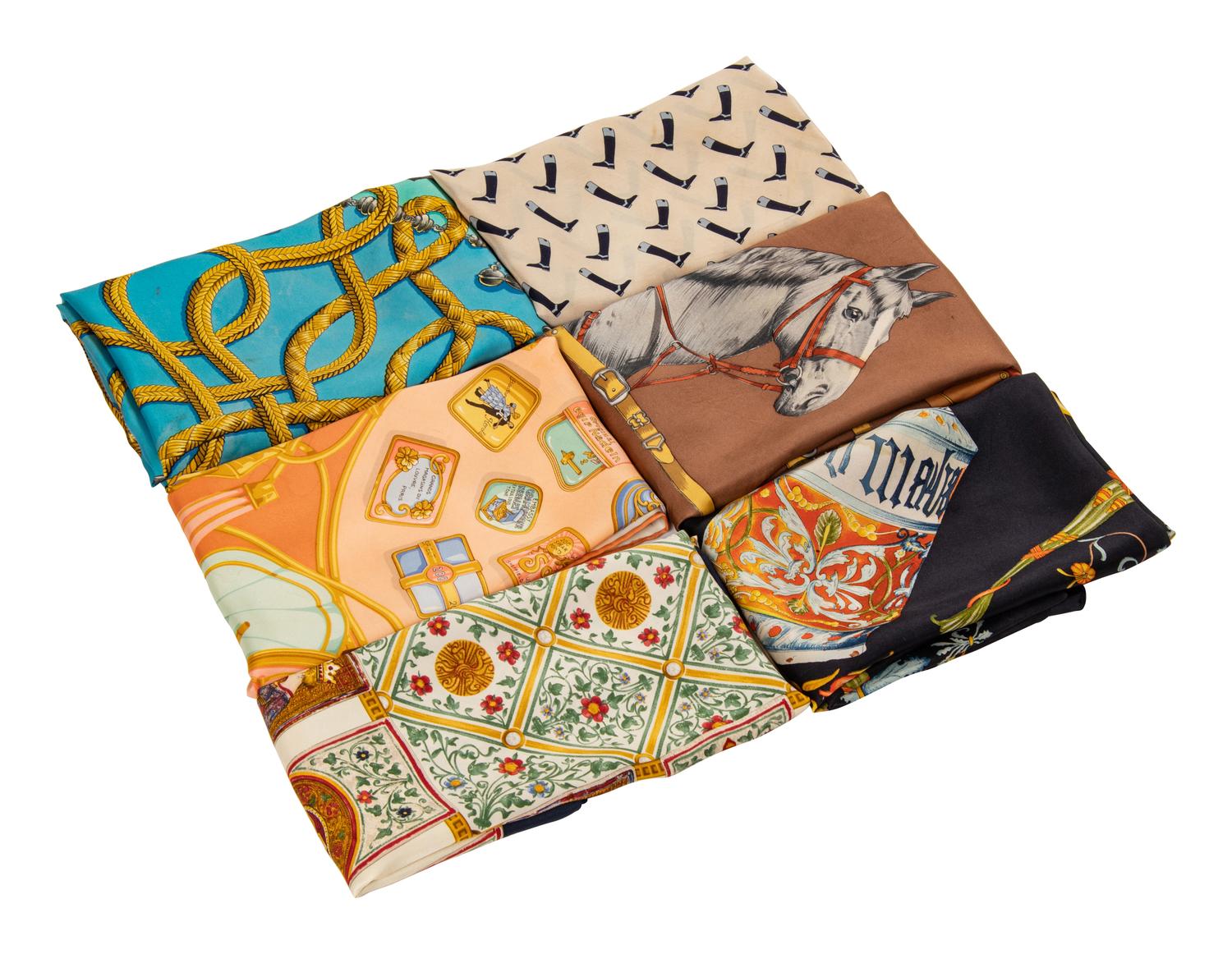 Six Designer Scarves