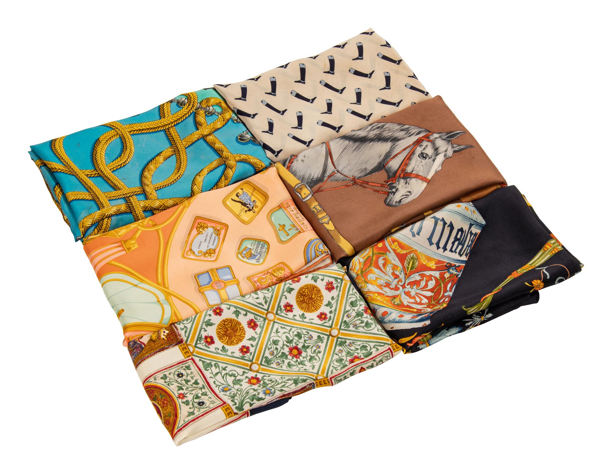 Six Designer Scarves