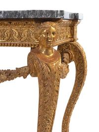 A George II Giltwood Marble-Top Pier Table in the Manner of William Kent