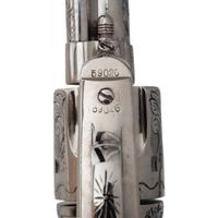 Professionally Restored and Engraved Nickel Plated Colt Single Action Army Revolver