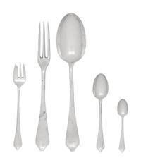An English Silver Flatware Service