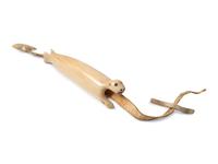 Inupiat Decorated Walrus Ivory Pipe and Sewing Kit