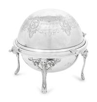 A Victorian Silver Covered Butter Dish