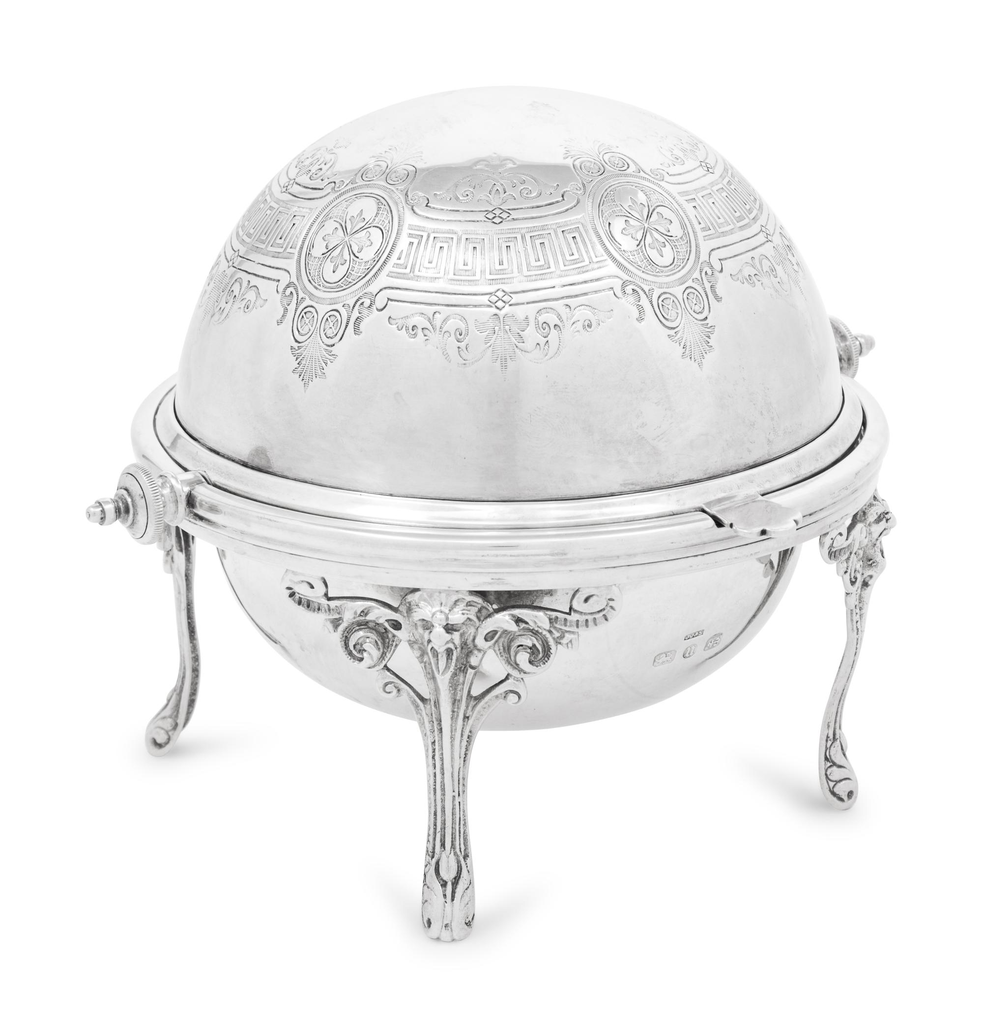 A Victorian Silver Covered Butter Dish
