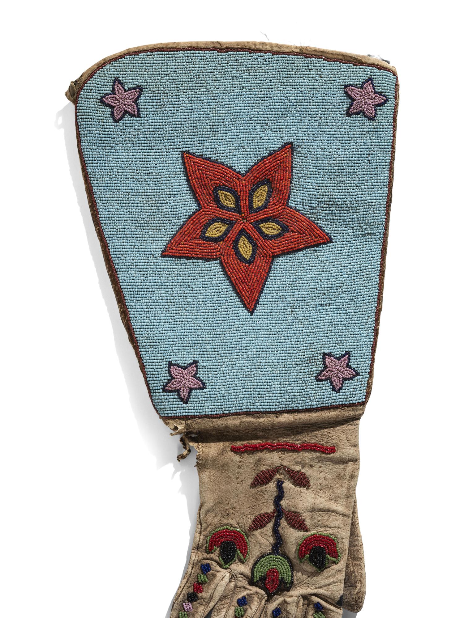 Plateau Beaded Hide Gauntlets