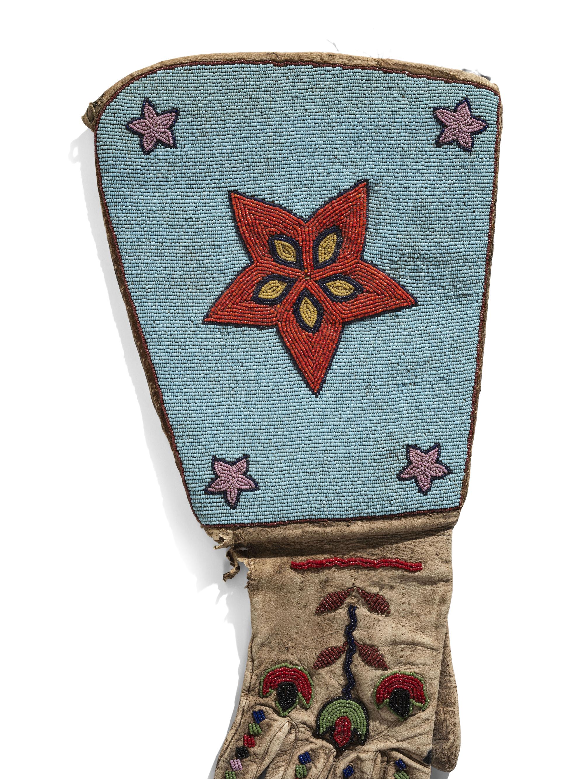 Plateau Beaded Hide Gauntlets