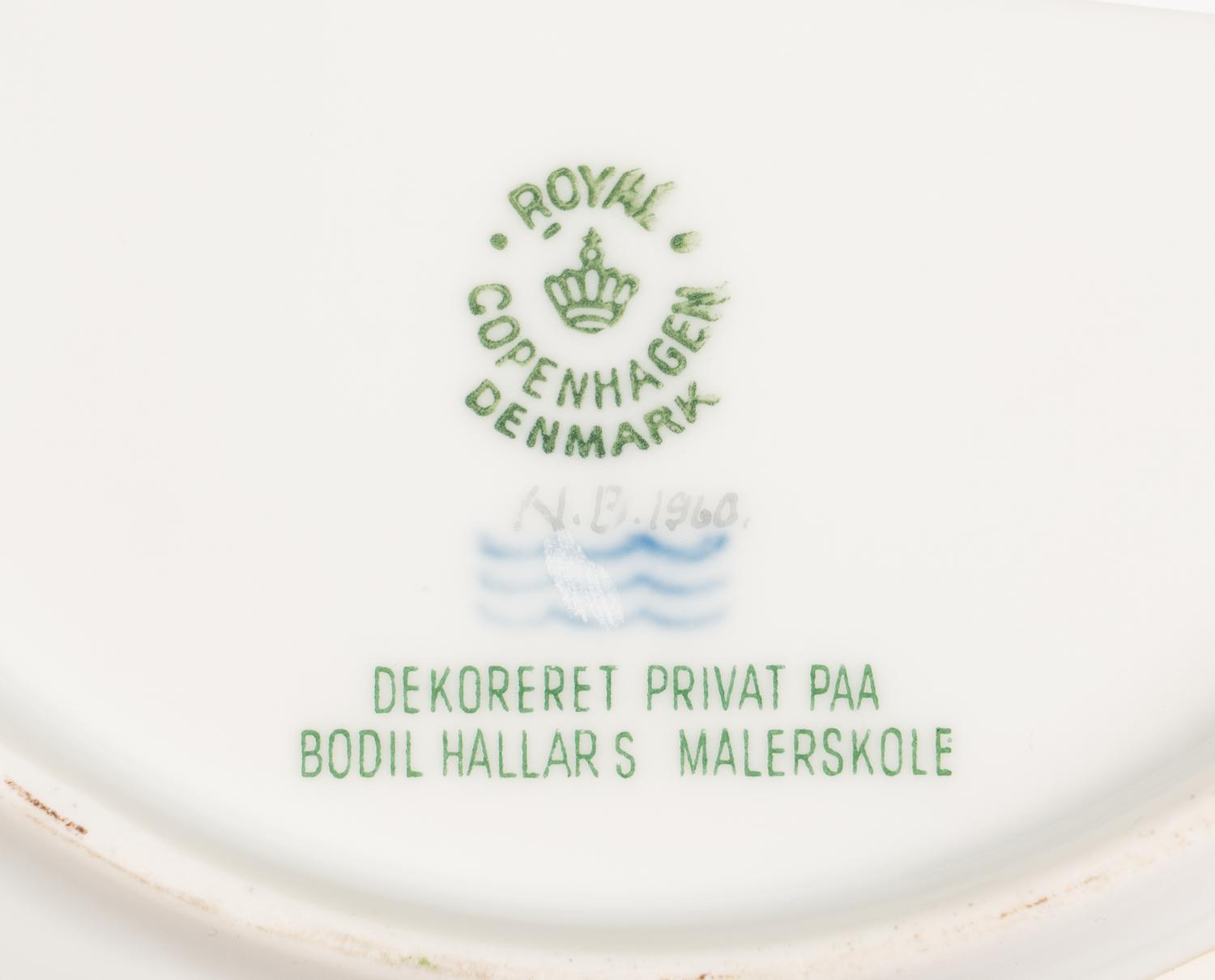 A Group of Thirteen Royal Copenhagen Porcelain Soup Plates