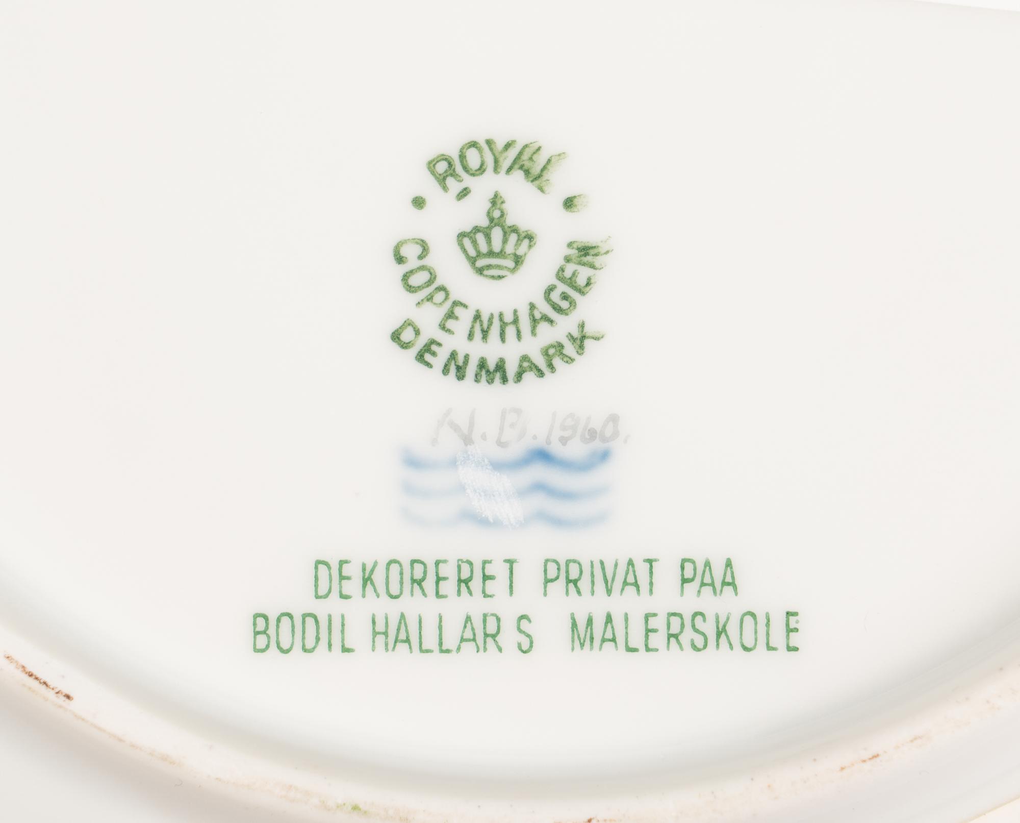 A Group of Thirteen Royal Copenhagen Porcelain Soup Plates