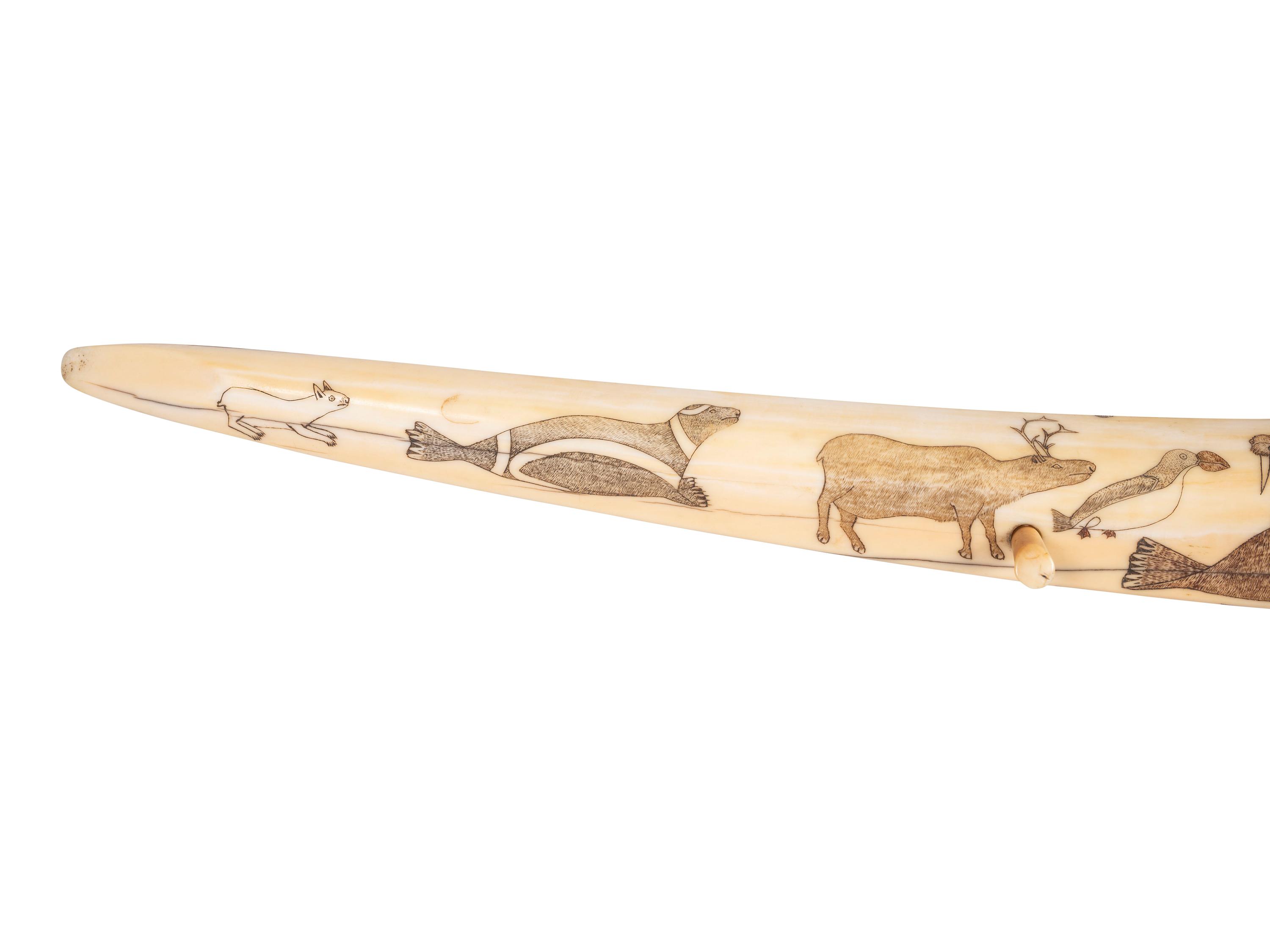 Iñupiat Decorated Cribbage Board