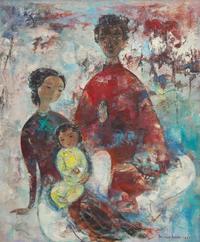 Vu Cao Dam 武高談 (French/Vietnamese, 1908-2000) — La Jeune Famille , 1960