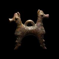 A Luristan Bronze Double Quadruped Pendant