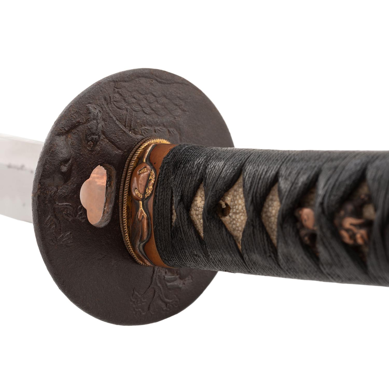Japanese Katana Signed "Tanemitsu" with Daruma Kashira
