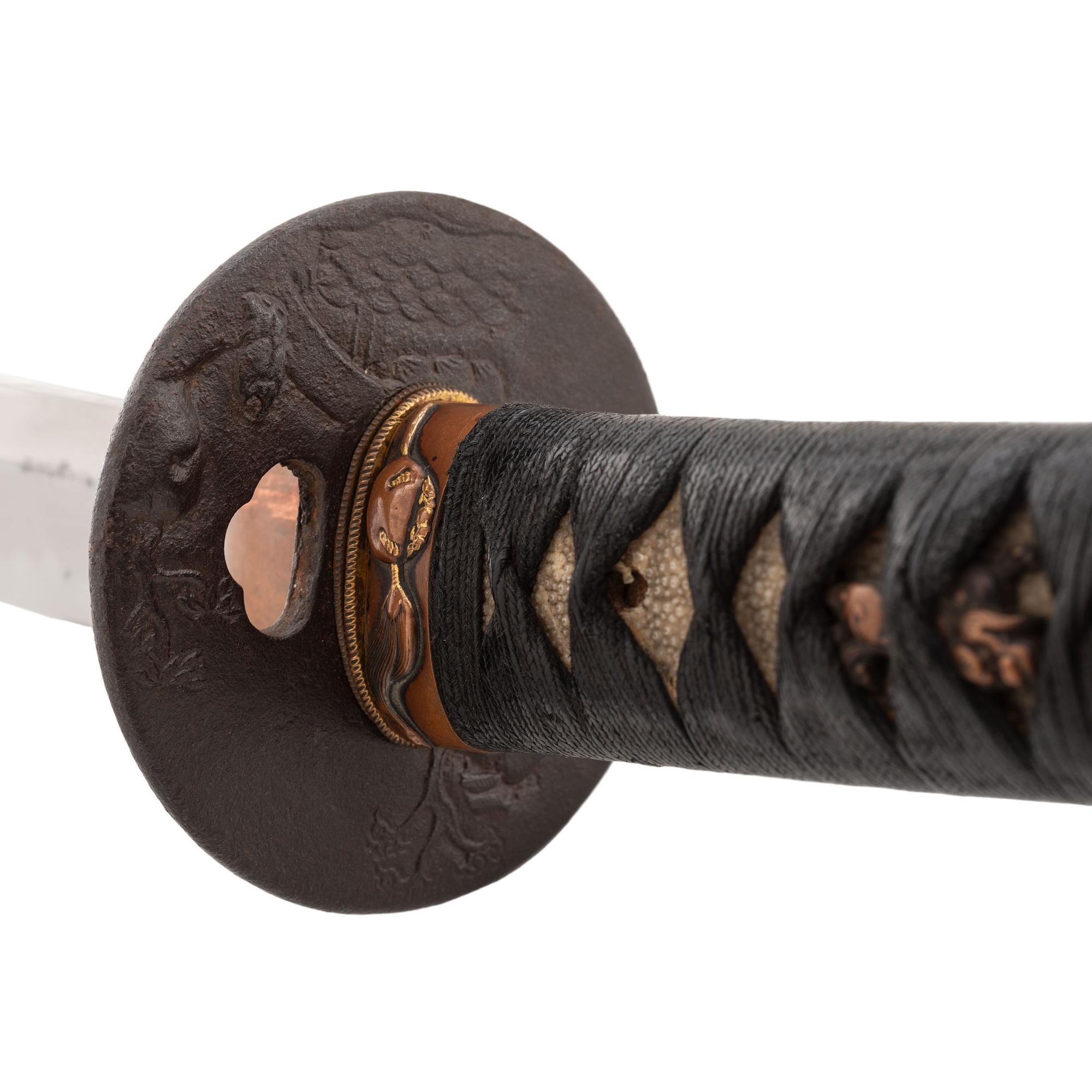 Japanese Katana Signed "Tanemitsu" with Daruma Kashira
