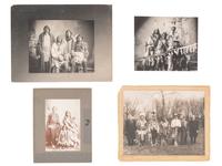 [NATIVE AMERICANS]. Four photographs of Native Americans from the Southwest, incl. identified Apache subjects.
