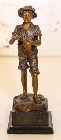 A Hebald Bronze Figure. Height 7 1/2 inches.