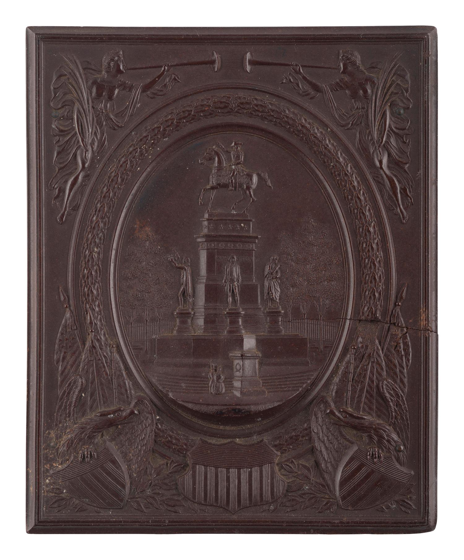 [EARLY PHOTOGRAPHY]. A group of 10 Union cases highlighted by half plate Washington Monument case and ninth plate glass window case.
