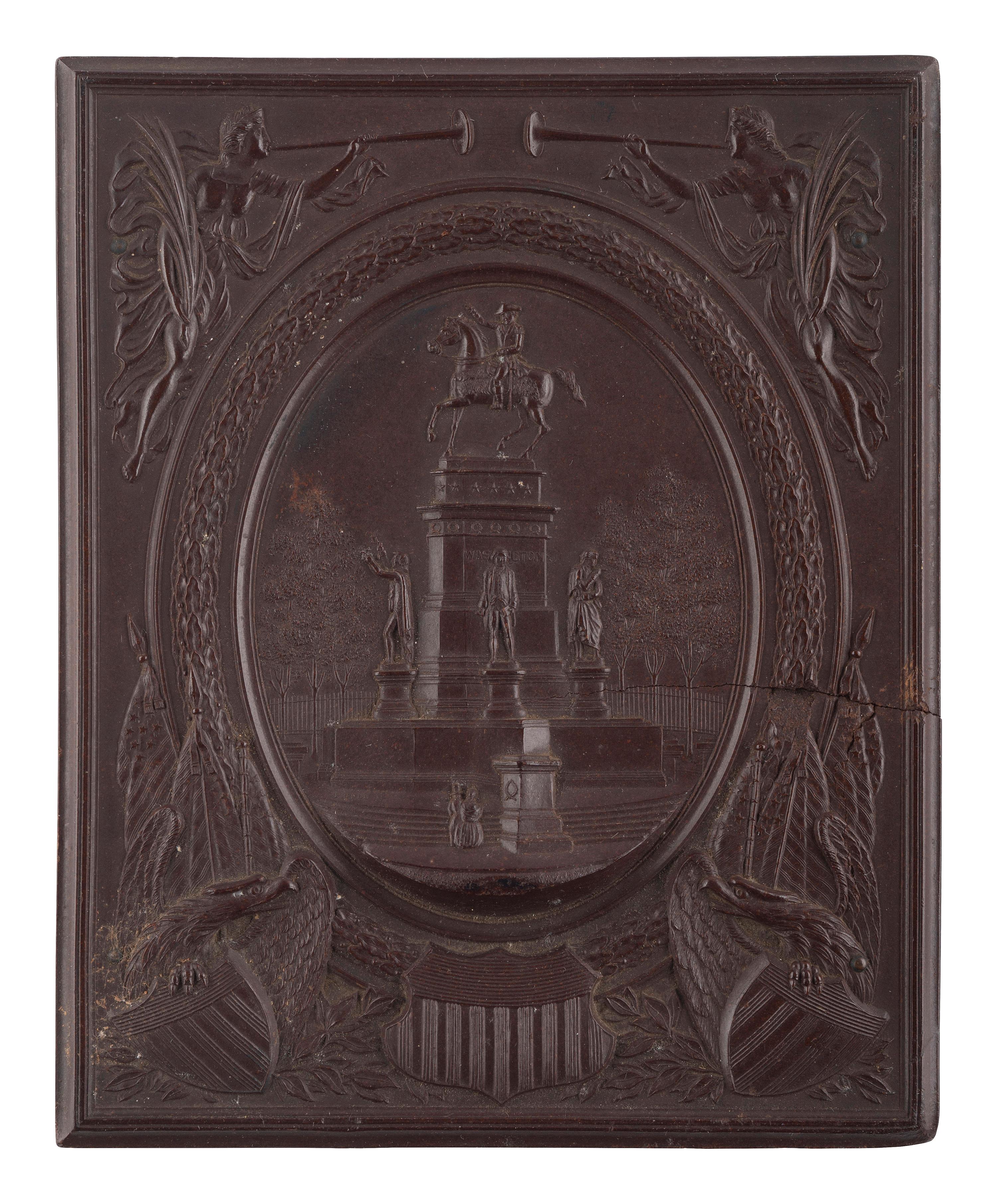 [EARLY PHOTOGRAPHY]. A group of 10 Union cases highlighted by half plate Washington Monument case and ninth plate glass window case.