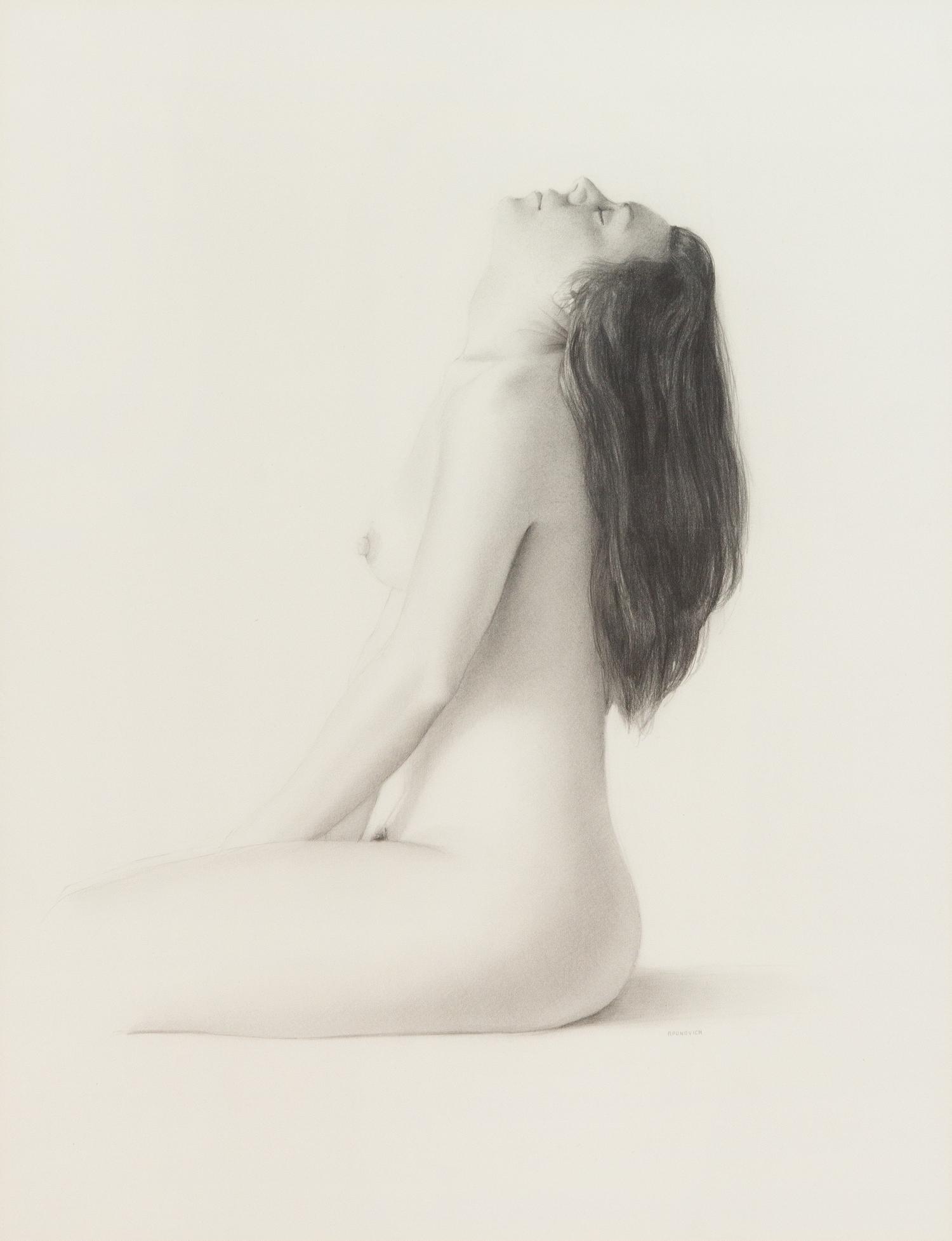 James Aponovich, (American, b. 1948), Side View of Model with Head Back, 1987