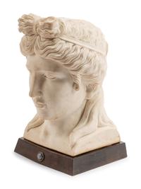 A Composition Marble Head After the Antique