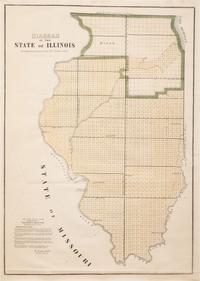 Five Framed Maps Pertaining to Illinois and the Surrounding States