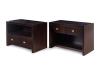 A Pair of Custom Bedside Tables Manufactured by Eurocraft, Inc.