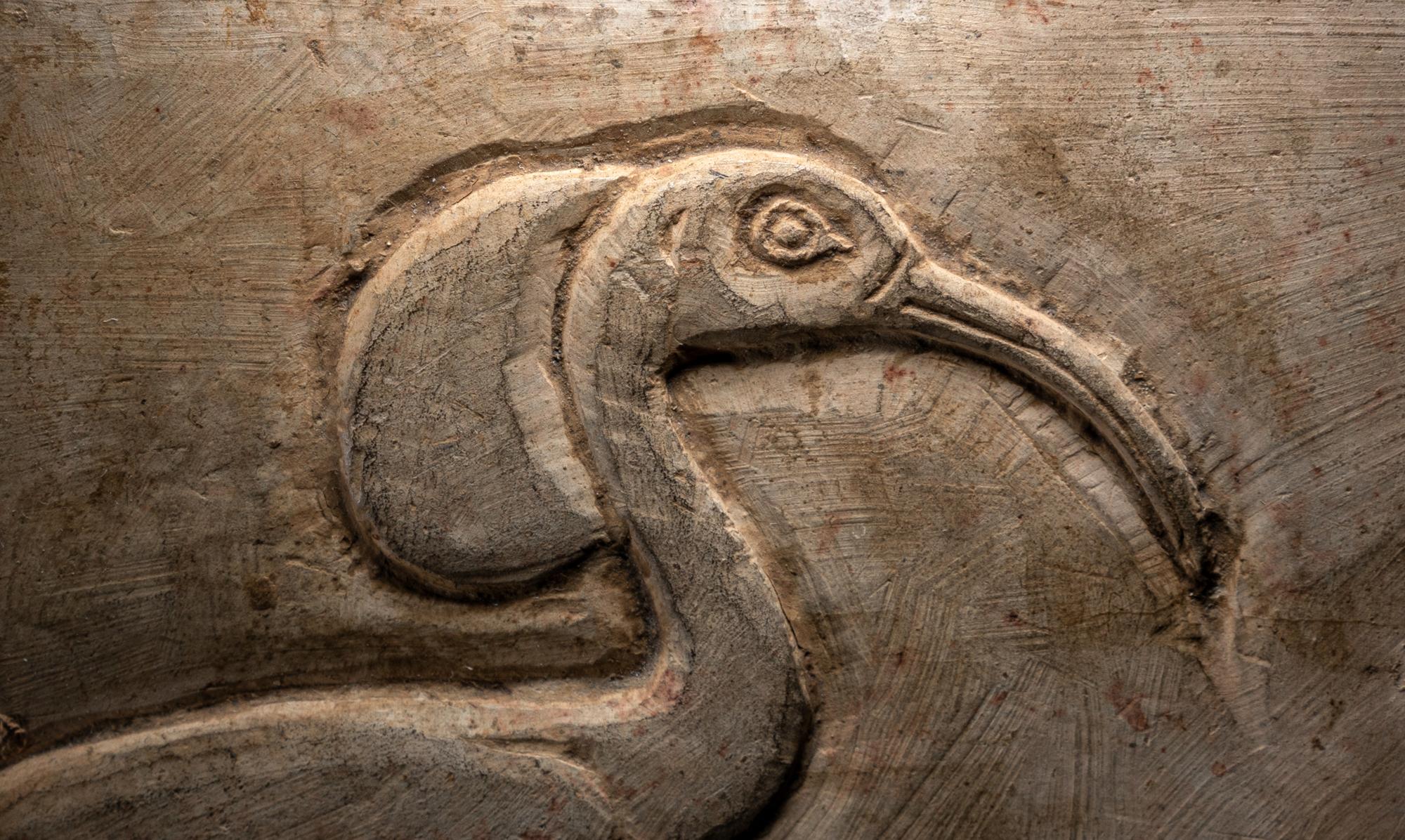 An Egyptian Limestone Wall Fragment