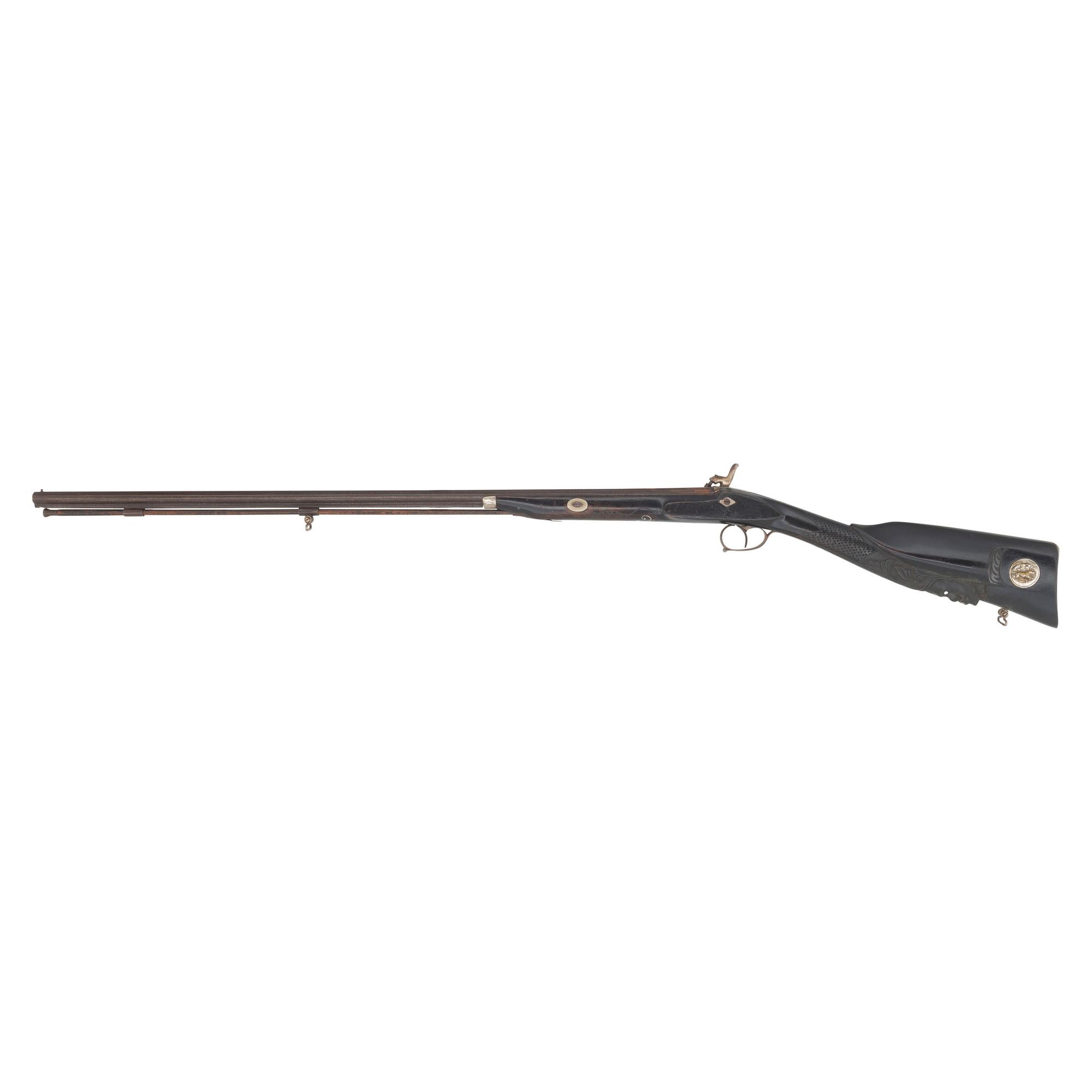 Casa LaPort Percussion Shotgun with Carved Stock