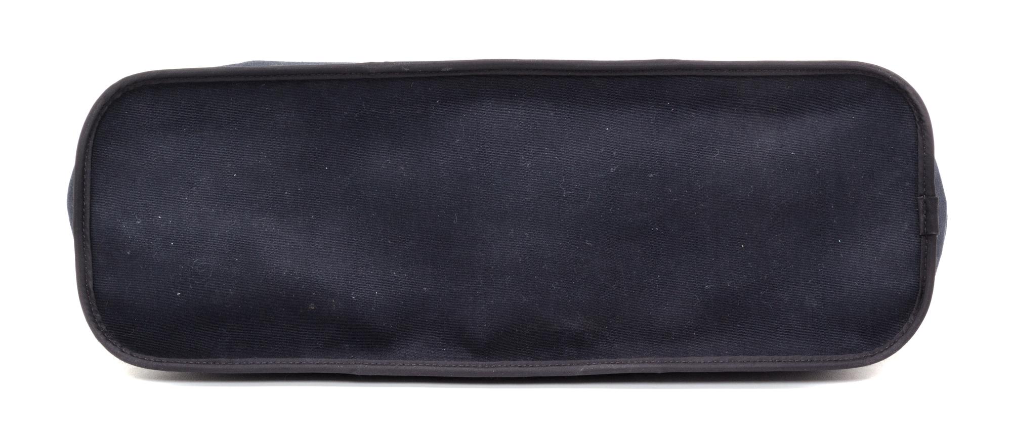 An Hermes Black Canvas Cabag Elan Tote, 10" x 14" x 5.5".
