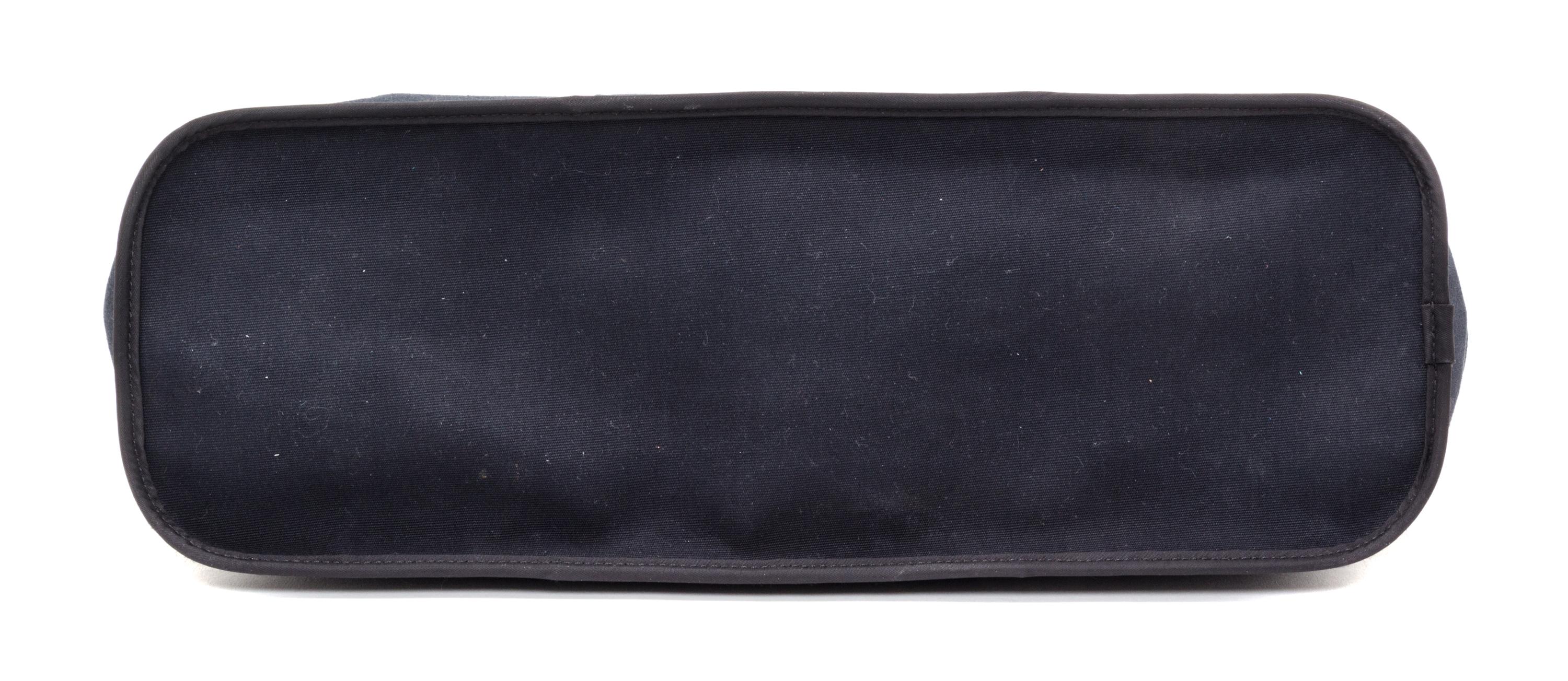 An Hermes Black Canvas Cabag Elan Tote, 10" x 14" x 5.5".