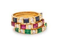 COLLECTION OF DIAMOND AND GEMSTONE RINGS