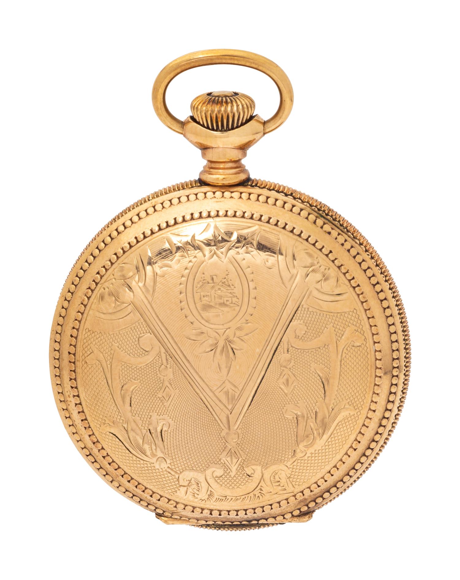 YELLOW GOLD AND GOLD-FILLED HUNTER CASE POCKET WATCH