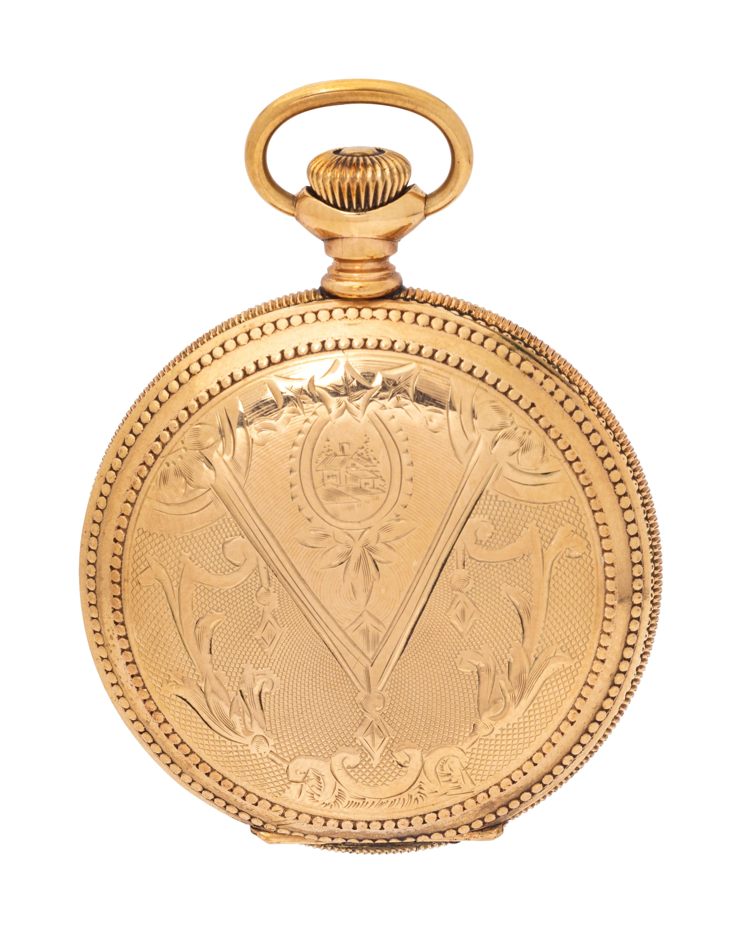 YELLOW GOLD AND GOLD-FILLED HUNTER CASE POCKET WATCH